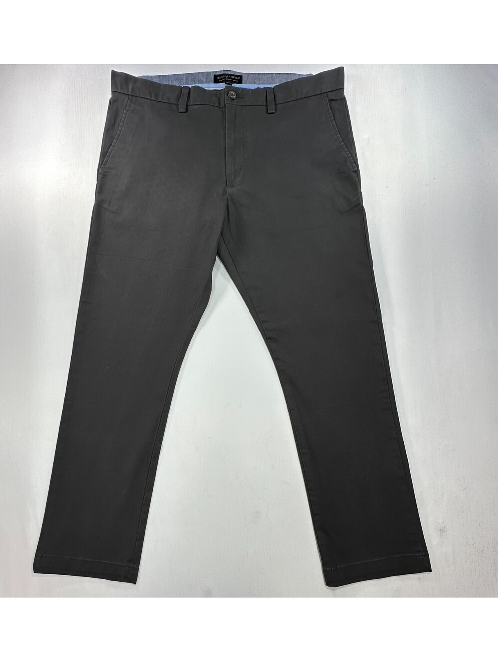 Banana Republic Fulton Skinny Flat Chinos Gray Mens 35/30